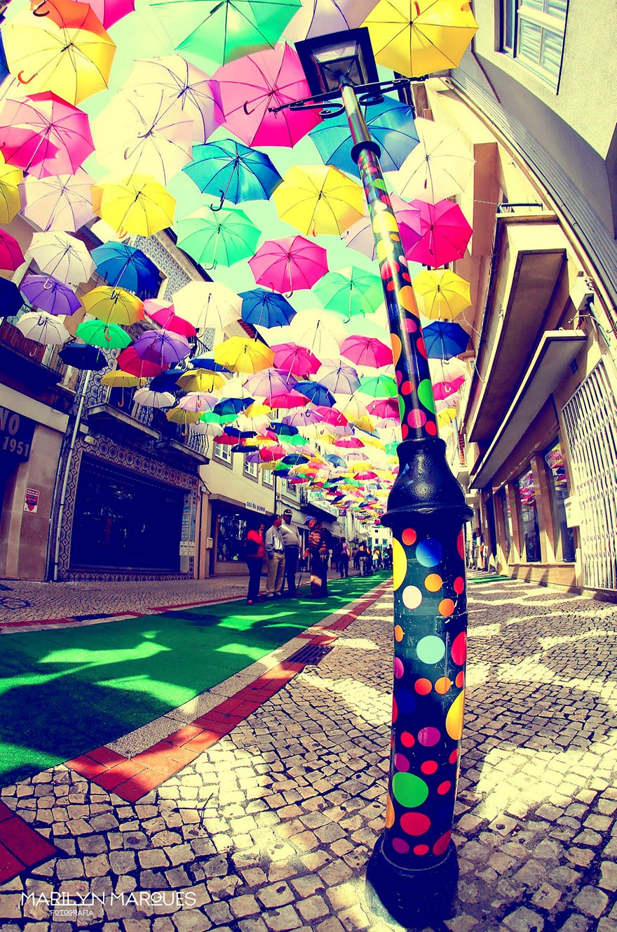 Hundreds of Umbrellas Once Again Float Above The Streets in Portugal