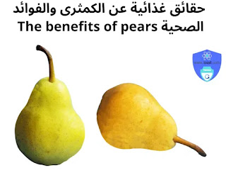 حقائق غذائية عن الكمثرى والفوائد الصحية The benefits of pears