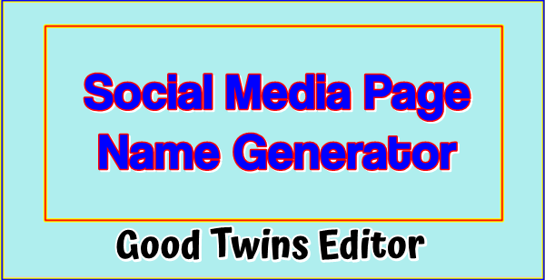 Social Media Page Name Generator