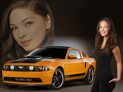 sexy Alyssa Milano american muscle car Mustang Shelby Wallpaper