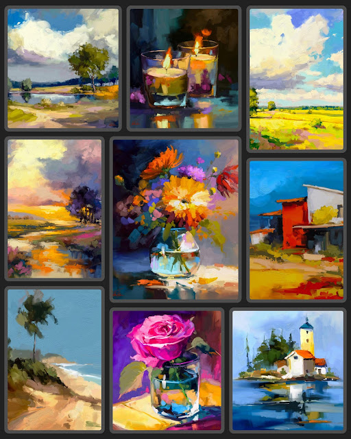 Collection of paintings i painted in November 2023 by Mikko Tyllinen