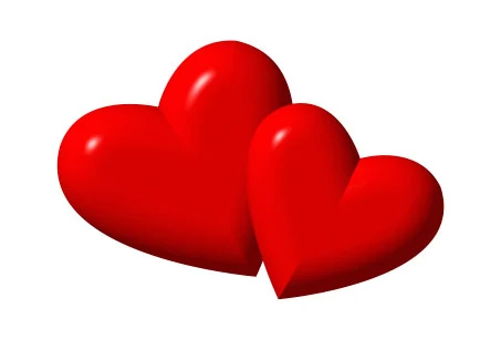 قلوب حمراء رومانسية جميلة