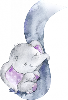 Images of Baby Elephants in Lilac: Free Download Images with Transparent Background.