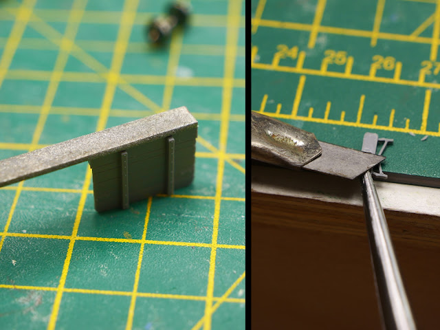 Filing and removing burrs and excess flash from an injection moulded kit