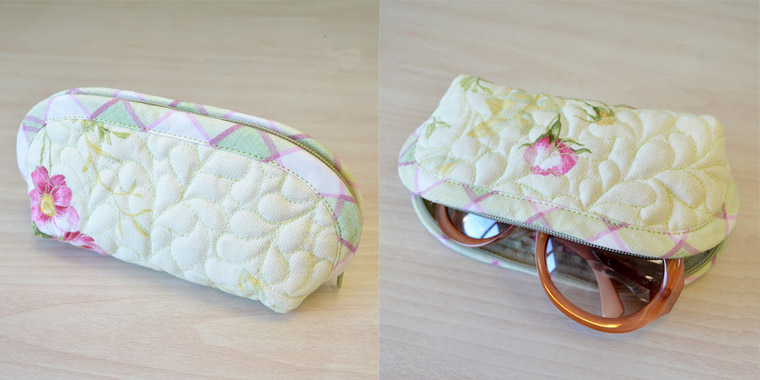 Cosmetic Bag and Eyeglass Case. DIY step-by-step tutorial.  Шьем комплект: косметичка и очечник. 