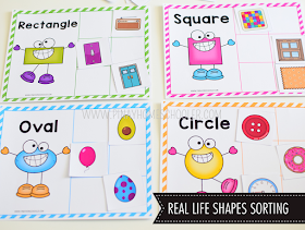 Kindergarten Math Shapes - Real Life Shapes Sorting Activity