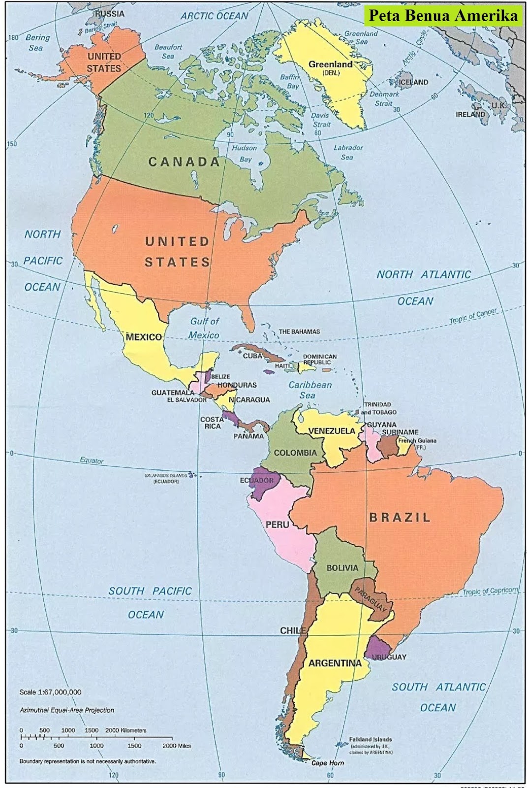  Peta  Benua Amerika  Lengkap Gambar Hd Negara Dan