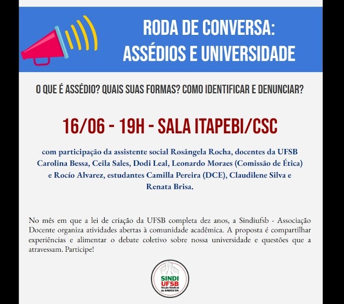 Roda de Conversa: Assédios e Universidade - CSC