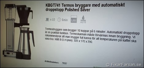 Välja-Termos-Bryggare Välja-Termos-Bryggare