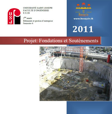 stage Fondation semelle radier  et géotechnique soutènements  capacité portante Glissement de terrain