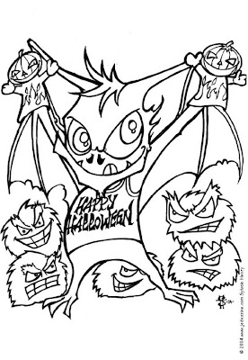 Halloween Bat Coloring Pictures