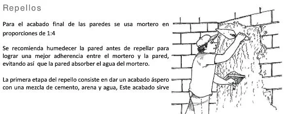 Mortero Para el Acabado Final de las Paredes.