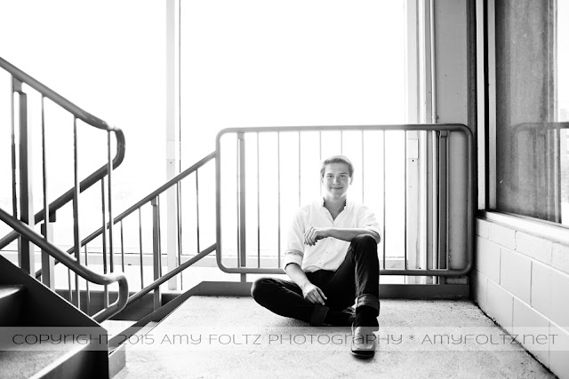 senior session in a parking garage