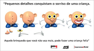 CARTAZ. Campanha doe um brinquedo - Imprensa Oficial SP