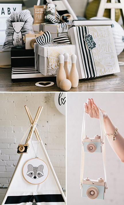 modern wilderness baby shower | creativebag.com