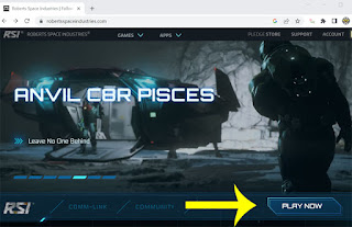 Play now button on star citizen homepage