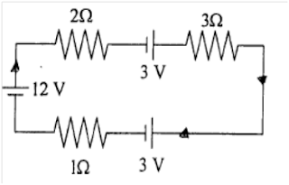 Kuat arus yang mengalir pada rangkaian tersebut adalah ….  A.    3,5 A  B.     3 A  C.     2,5 A  D.    2 A  E.     1,5 A