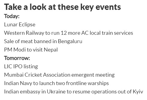 Today Key Events - 16.05.2022