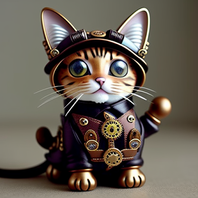 Steampunk Cat Statue 3D amazingwallpapersa blogspot com (6)