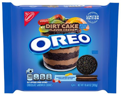 A package of Dirt Cake Oreo cookies.