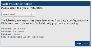 Configure Cacti page 2