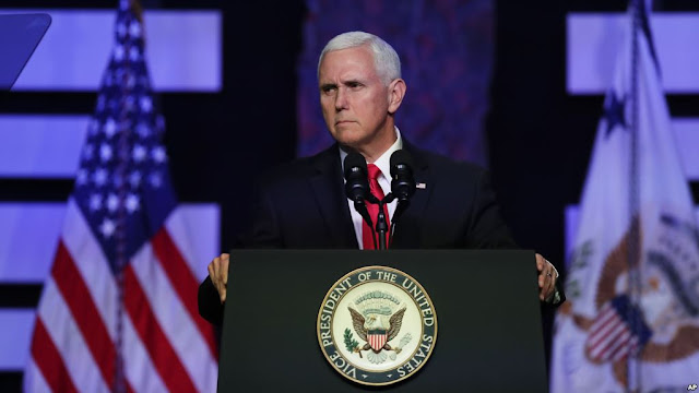 Pence: "Estados Unidos está listo para brindar asistencia humanitaria al pueblo venezolano en Venezuela".