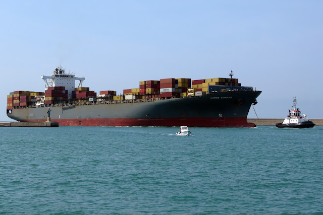 Container ship Astrid Schulte, IMO 9398230, port of Livorno