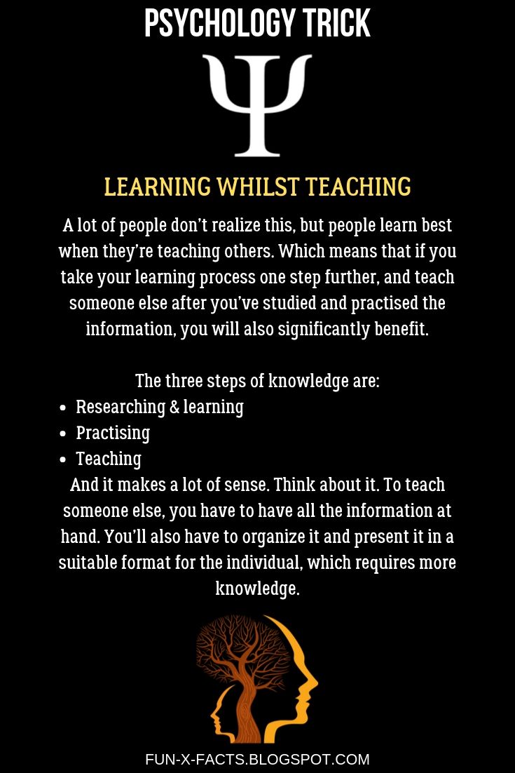 Learning Whilst Teaching - Best Psychology Tricks