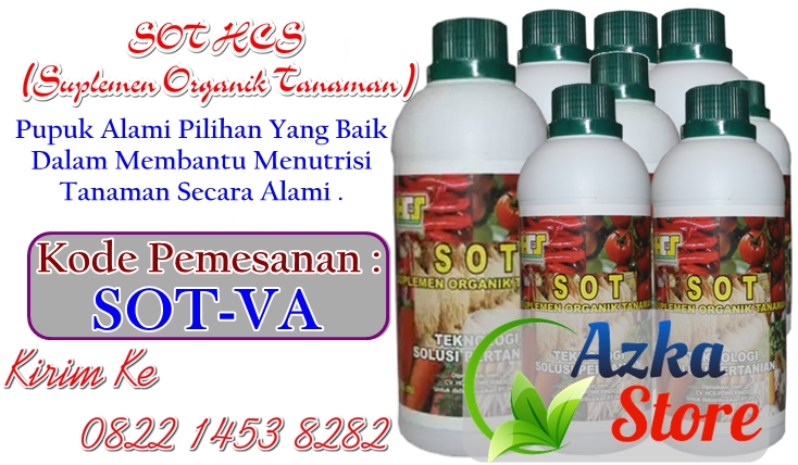 Pupuk Organik Cair SOT (Suplemen Organik Tanaman) HCS