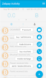 Zebpay, Bitcoin, Exchange, Wallet, App, Playstore, Appstore, Settings, options