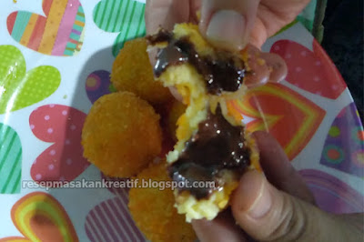 Resep Bola Pisang Coklat Lumer Crispy