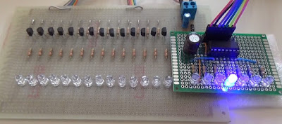 Fig. 4 - Modulo con 7 LED + Modulo da 14 LED di Paolo Luongo