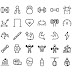 50 musculation fitness icons set