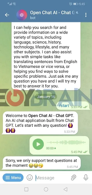 رابط بوت الذكاء الاصطناعي تليجرام