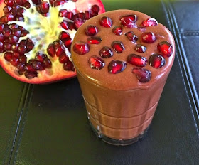 Picture of raw chocolate pomegranate smoothie