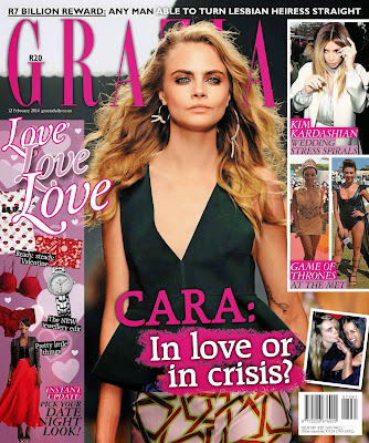 Cara Delevingne Photos from Grazia South Africa Magazine Cover February 2014 HQ Scans