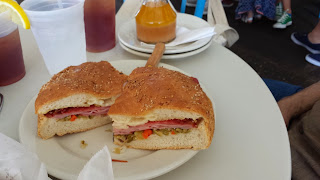 Yummy Muffuletta from the Market Café, French Market, New Orleans