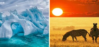 Which continent has only two seasons?