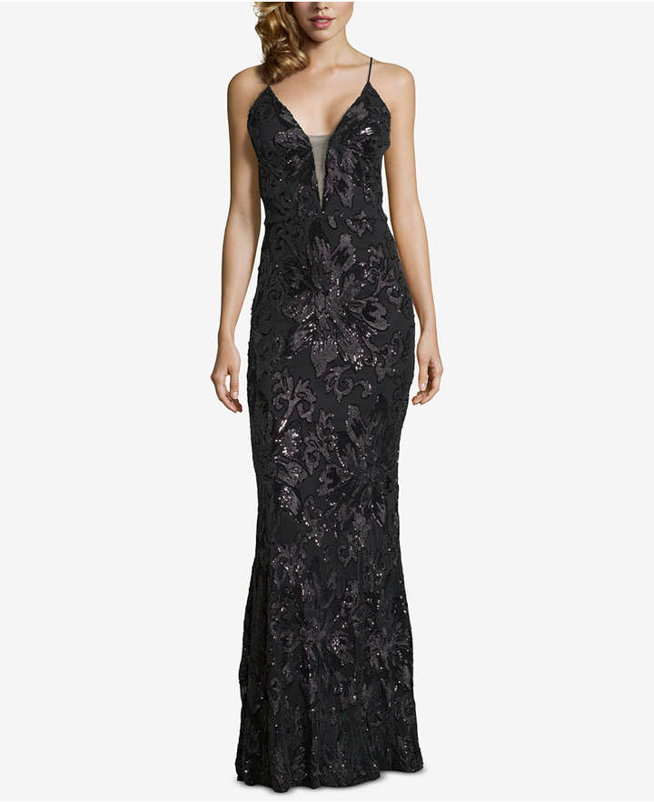 Betsy & Adam Sequined Gown