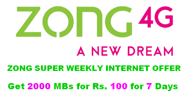 Zong Super Weekly Internet Package