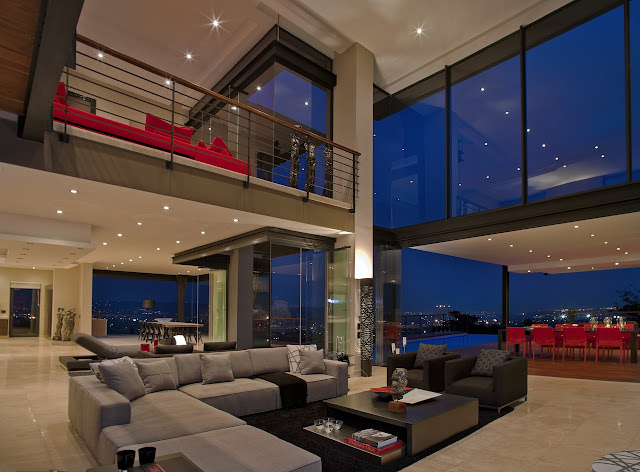 Picture of the living room inside of dream home in South Africa