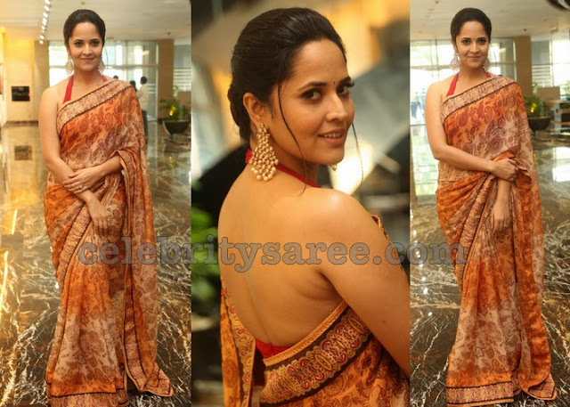 Anasuya Back Less Blouse