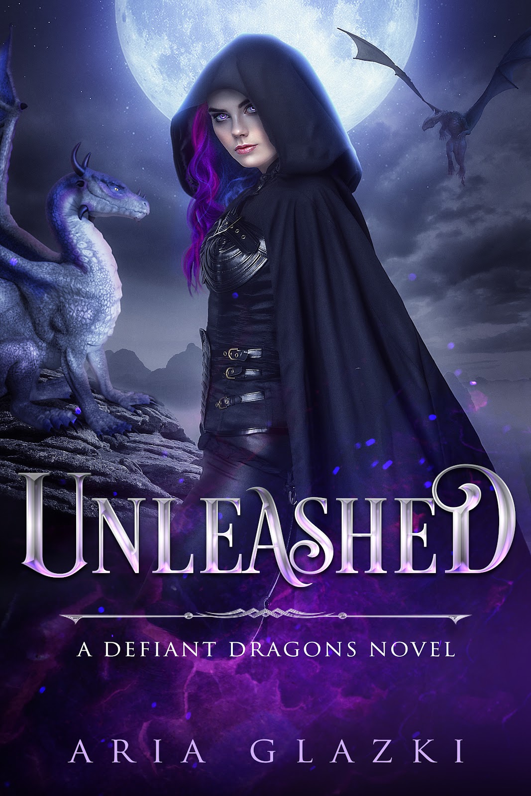book cover for Unleashed (A Defiant Dragons Novel) by Aria Glazki