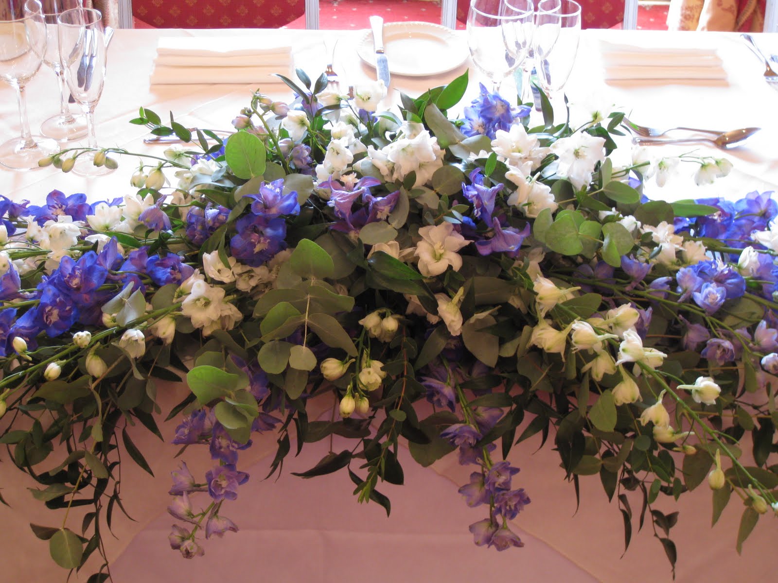 blue wedding flowers