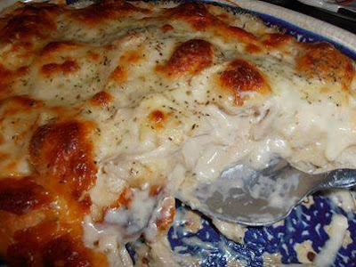 Chicken Alfredo Biscuit Bake