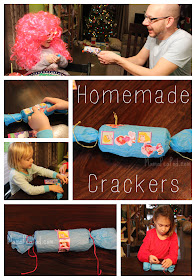 homemade DIY christmas crackers for new years eve with kids