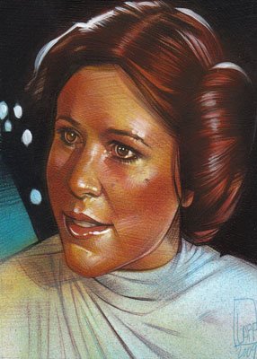 Princess Leia ACEO Sketch Card by Jeff Lafferty