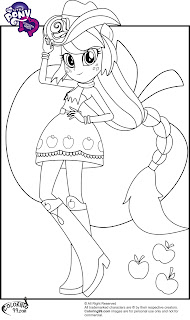 mlp applejack equestria girls coloring pages