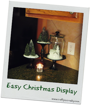 Dollar Tree, bottle brush trees, Christmas Village, easy Christmas decorations,