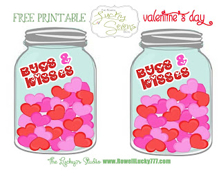  Bugs & Kisses Free Valentine Printable